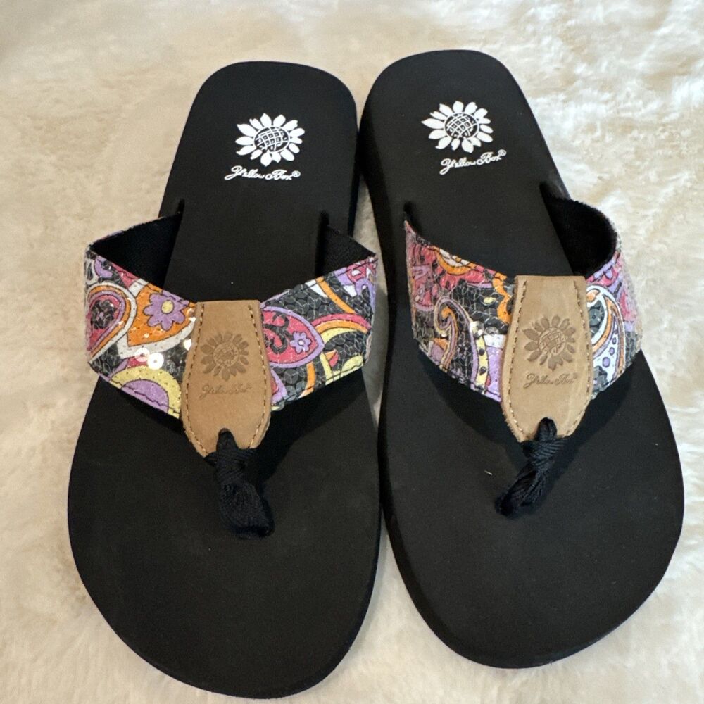 Yellow Box Women’s Flip Flops - Flamingo - 7.5M New